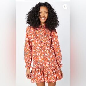 GLAMOROUS Dress in Orange, Peach small EUC